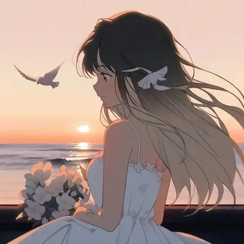 我吹过你吹过的晚风|治愈系女生头像#唯美图片##氛围感##高清头像