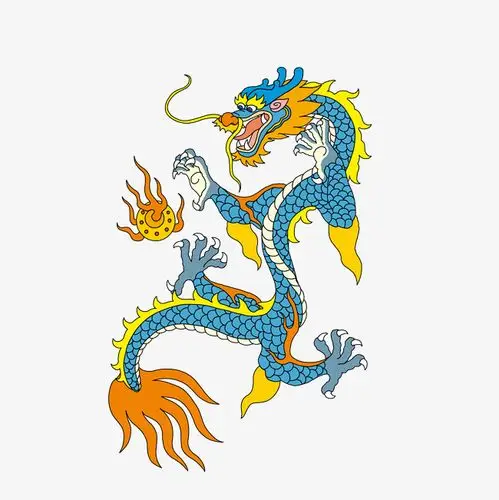 矢量手绘吉祥大龙