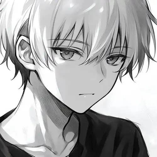 黑白漫画头像男生🎨