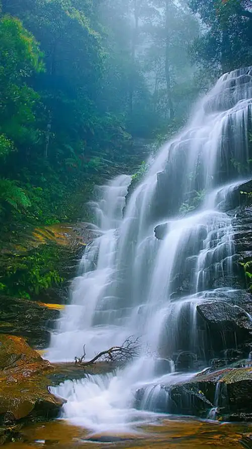 大自然瀑布美景图片手机壁纸_风景_手机壁纸下载_美桌网
