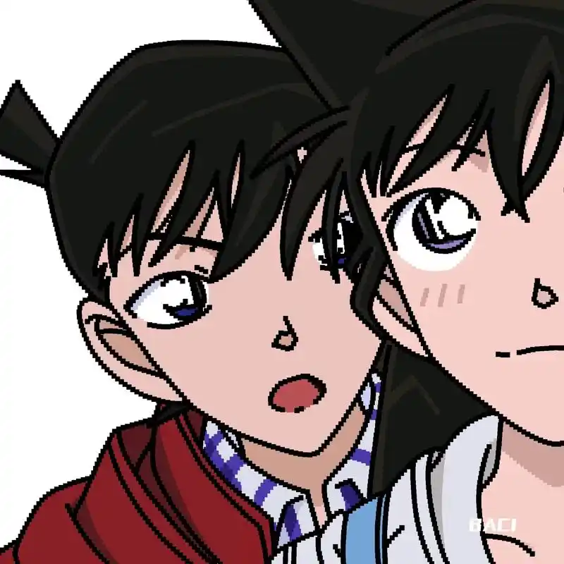 "新兰永恒" #名侦探柯南 #工藤新一#毛利兰 #情侣头像  - 抖音