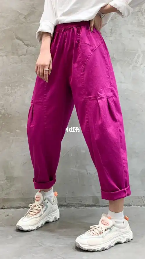 彩色裤子休闲系列拍摄