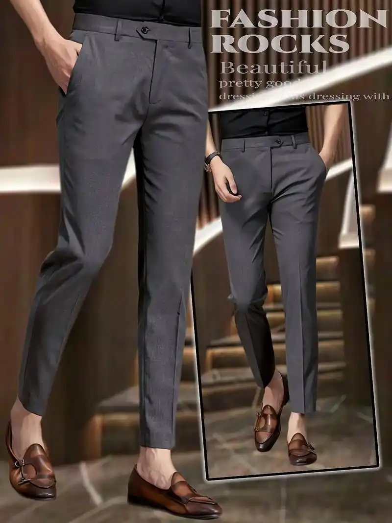 男韩版潮流西裤修身休闲裤秋冬男裤小脚休闲九 - 抖音