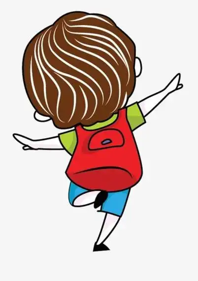 小男孩上课背影简笔画