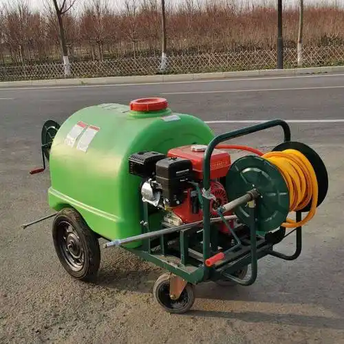 柴油188电启动风送式打药机 手推拉管打药机 家用三轮电动杀虫喷雾机