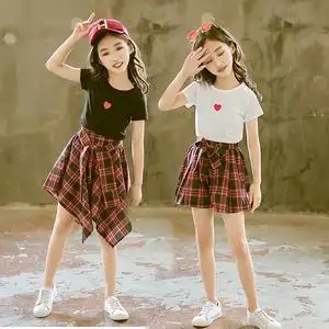 女童15岁夏装短袖两件套r13小学生裙子12女孩10衣服11夏天闺蜜套