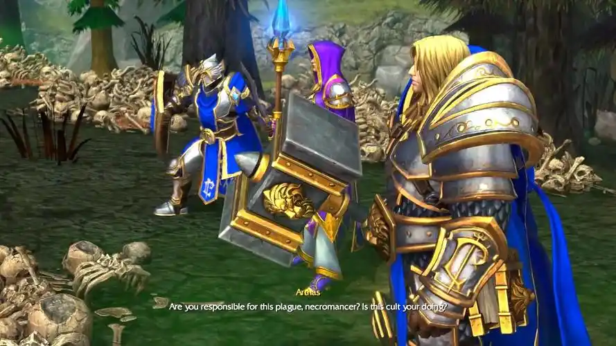 饭制魔兽争霸3重制版人族战役官方落泪