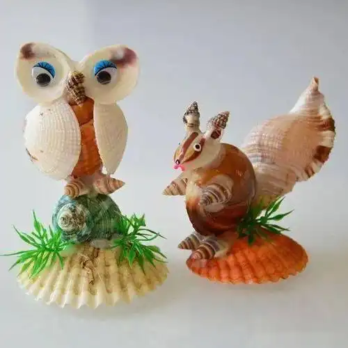 海边捡回家的贝壳粘起来一不小心成了艺术家