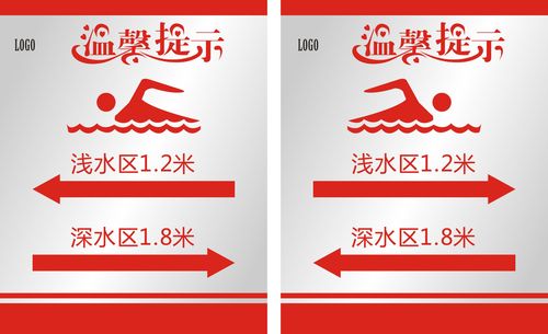 730海报印制写真喷绘872游泳池温馨提示1浅水区深水区温馨提示