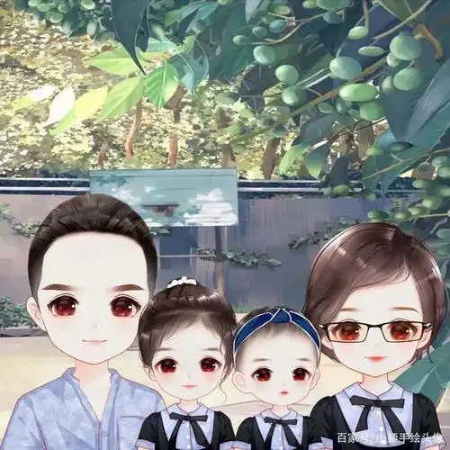 特别亲子照,一家三口,四口微信头像,温馨幸福