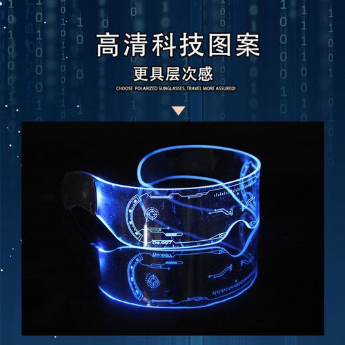 工匠时光充电led科幻发光眼镜未来科技感眼镜生日酒吧拍照蹦迪眼镜