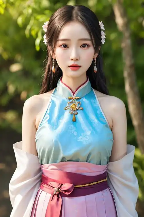 汉服美少女,可爱的撅嘴表情,太迷人了!