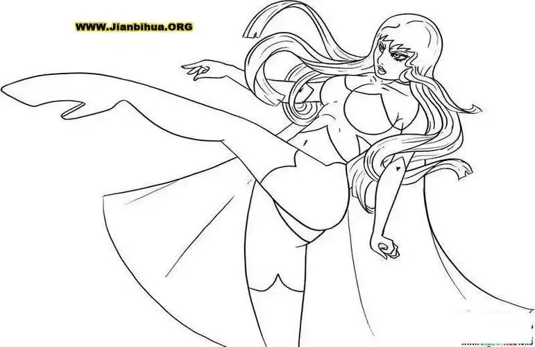 中国女英雄简笔画