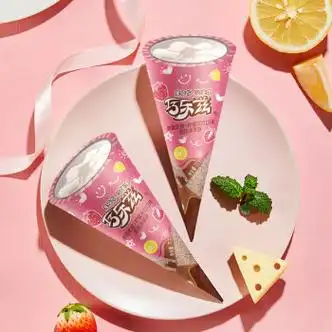 移动端yili伊利巧乐兹草莓乳酪柠檬苏打口味脆筒冰淇淋70g6支盒雪糕