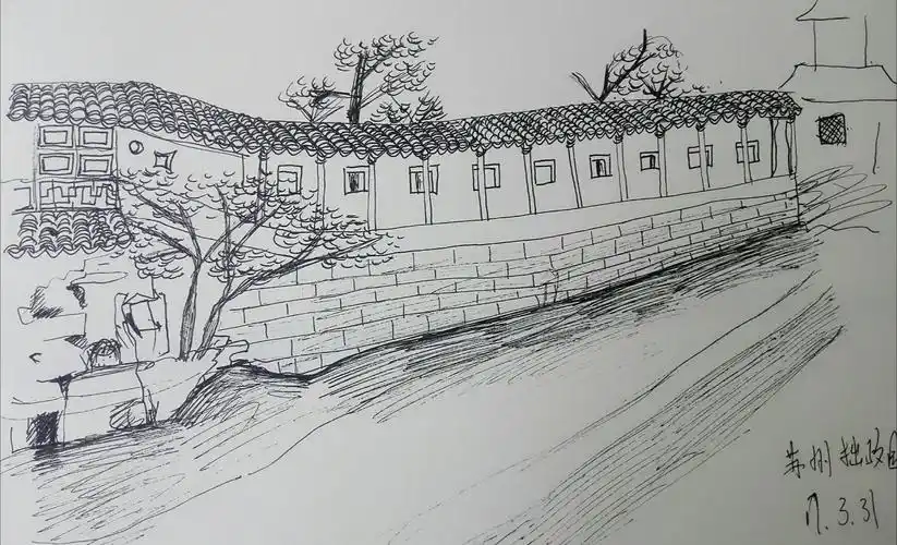 苏州园林写生|纯艺术|绘画|流萤莹 - 原创作品 - 站酷 (zcool)