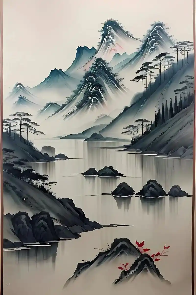 ai绘画 #风景 #古风 #中国风的水墨画 #国风古韵   - 抖音