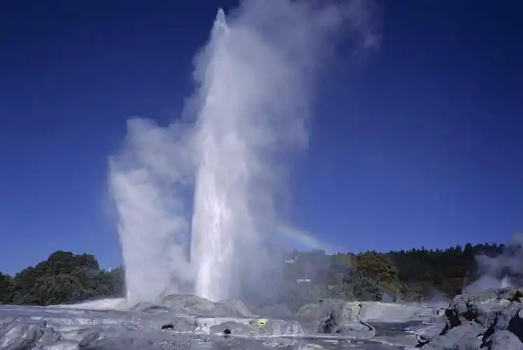 无人,横图,室外,白天,仰视,旅游,度假,美景,森林,树林,水,温泉,植物