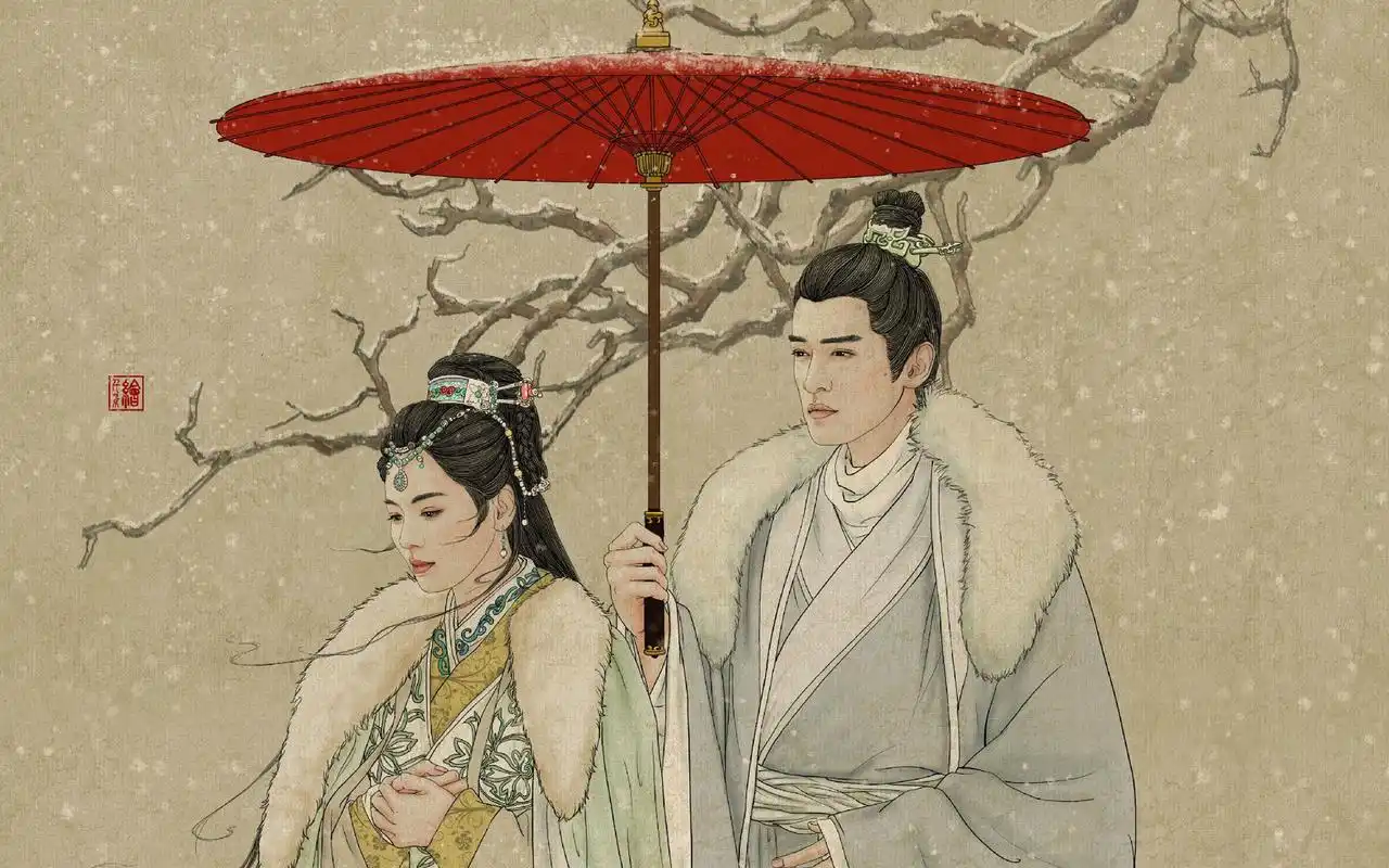 手绘琅琊榜主演古风高清桌面壁纸