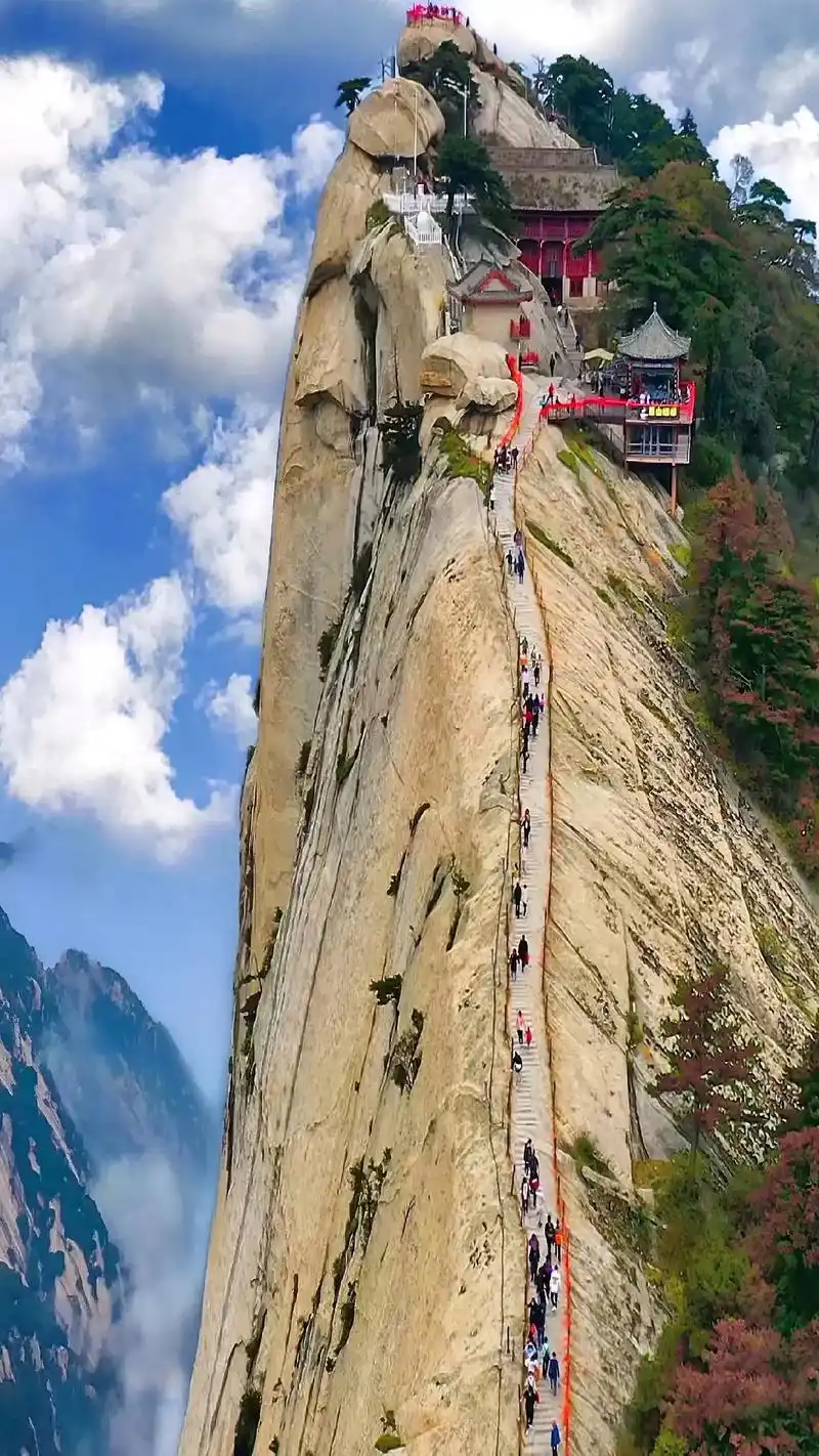 天下第一险山"-﹣华山 华山居五岳海拔最高之 ,素有"奇险天 - 抖音