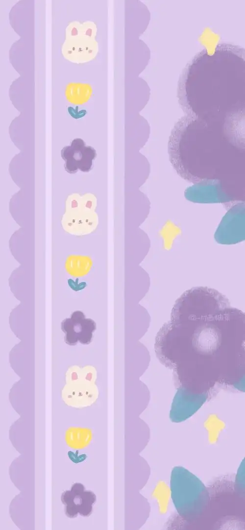 iphone锁屏壁纸丨手机壁纸丨紫色壁纸丨可爱壁纸丨卡通壁纸