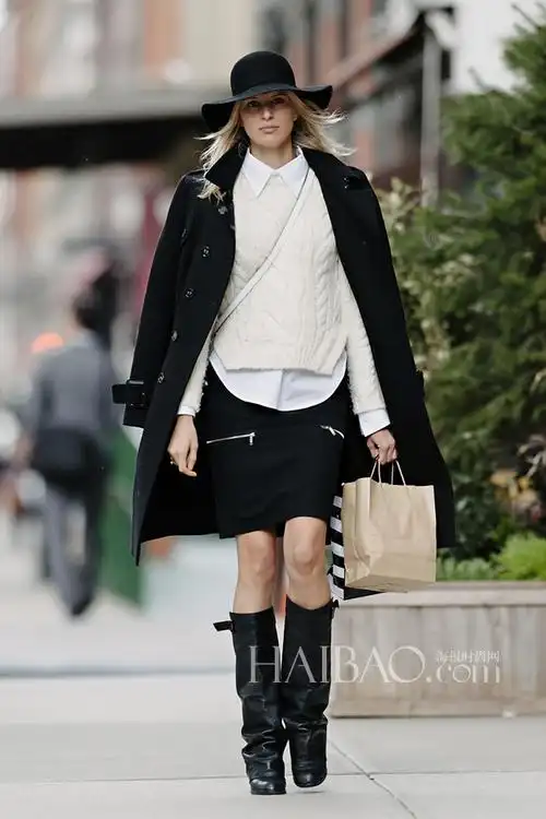 欧美明星演绎秋冬质感大衣街拍第一波