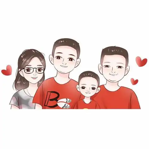 接受平凡,全家福微信头像,一家三口,四口亲子照