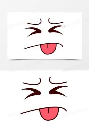手绘卡通做鬼脸表情素材