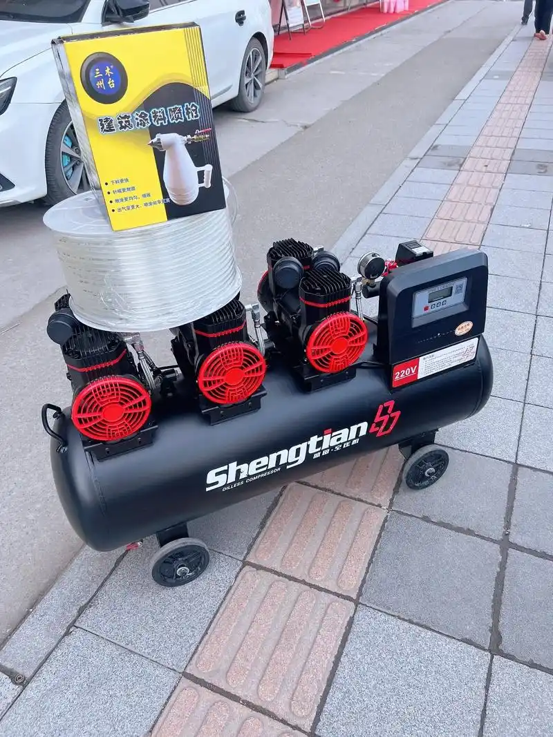 盛田高端无油空压机,上气快,质量好,质保一年,你值得拥有.# - 抖音