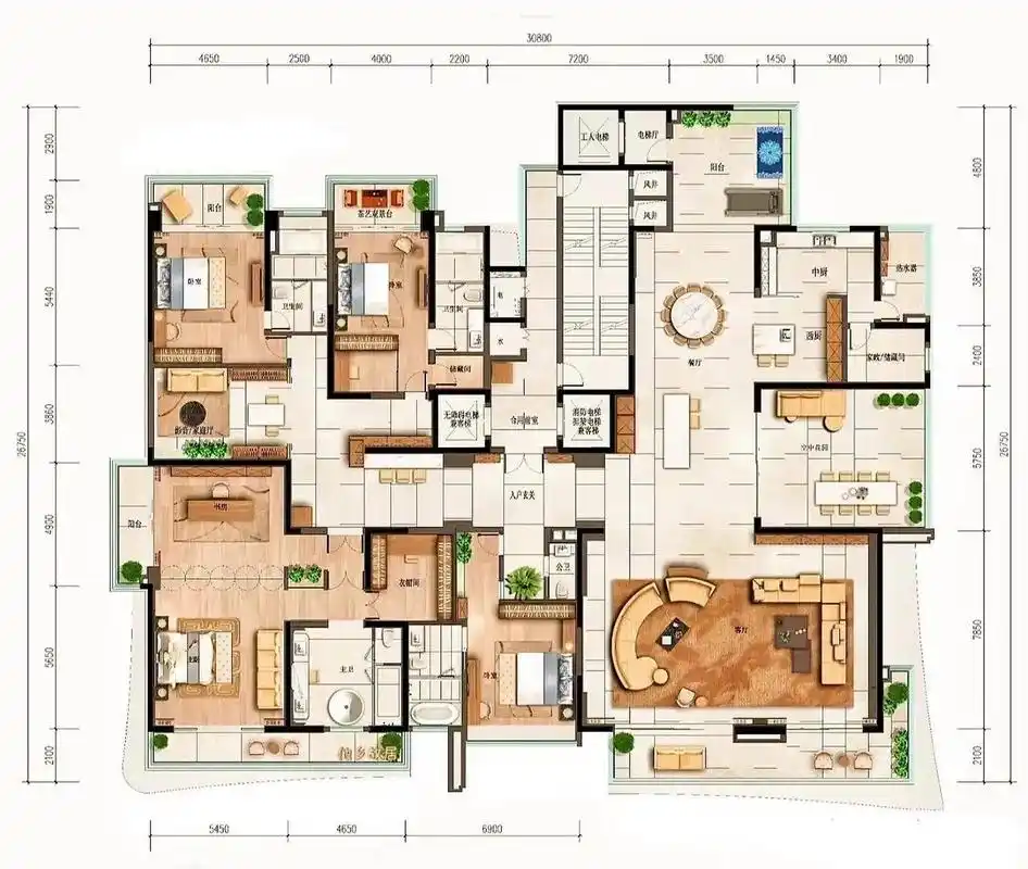 《大平层户型的正确打开方式》,你看到其他的户型可能是假的大平层!