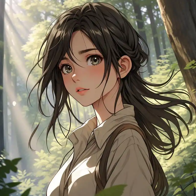 91动漫女生绿色森系头像95 探索动漫中的绿色森系世界,这些头像将