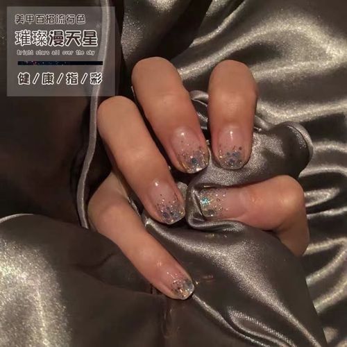 2020年新款显白爆闪指甲油胶超闪闪星空亮片闪粉银色美甲璀璨星河