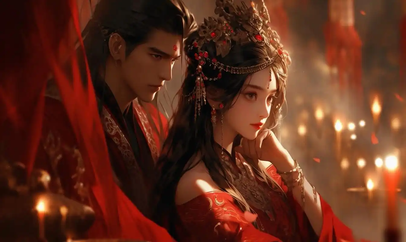 古风红衣新娘,红衣新郎