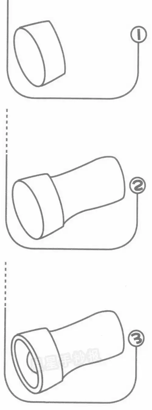 手电筒简笔画图片教程-儿童简笔画大全