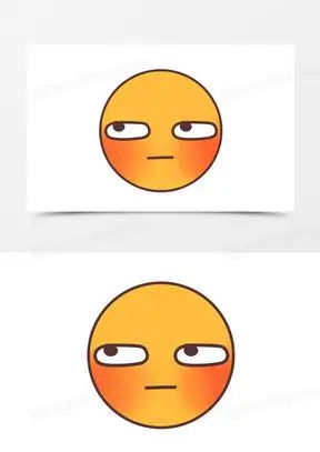 手绘卡通圆形翻白眼表情包免抠素材