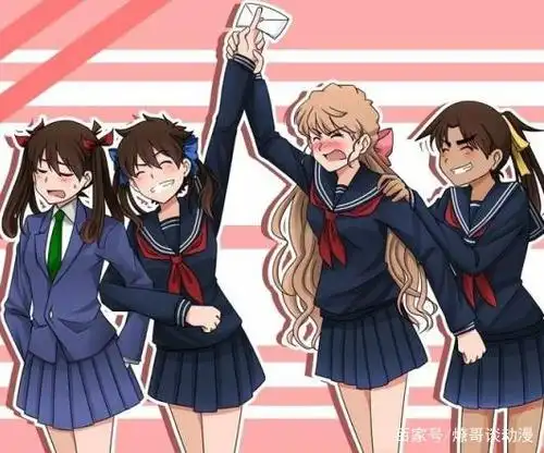 名侦探柯南四大男神新一和基德颜值担当最后一组最可爱