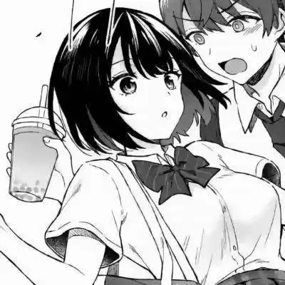 卡通可爱情侣头像一男一女甜腻再晚点遇见你