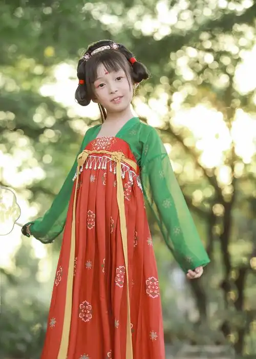 绛苍演出齐胸诃子唐诃子古风灵归小女孩春秋女童汉服