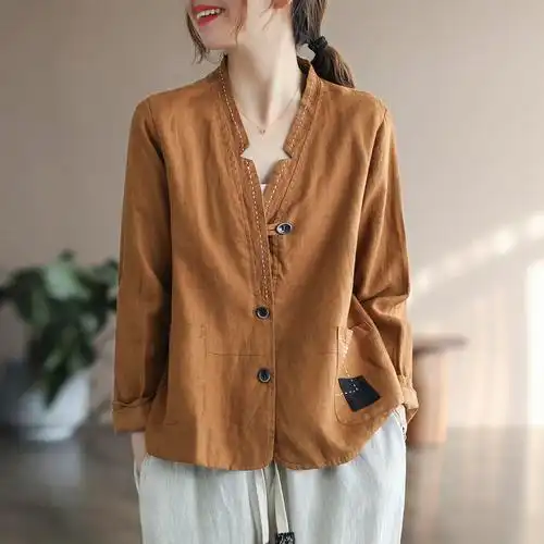 女士亚麻上衣
