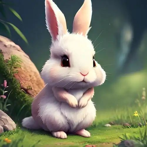 超高清可爱动物头像小兔子