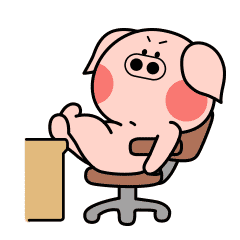 小猪猪可爱搞笑萌萌哒安逸腿敲桌子gif动图_动态图_表情包下载_soogif