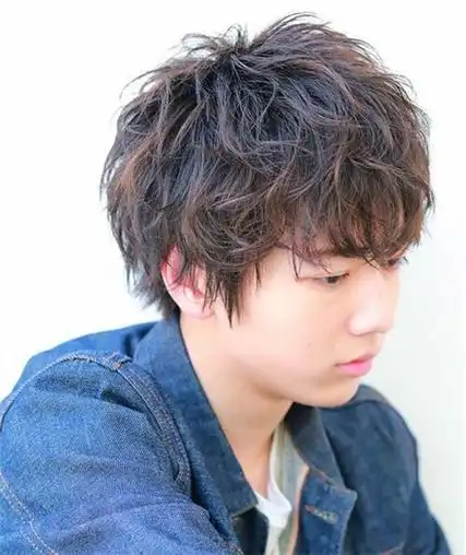 男生空气感短发烫发层次纹理碎发短发