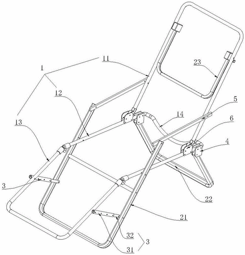 折叠躺椅的制作方法