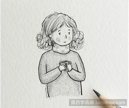 一组可爱小孩儿童画作品欣赏-露西学画画