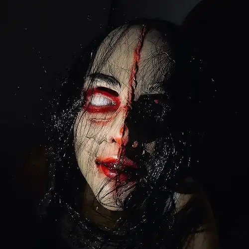 面具鬼脸鬼屋密室逃脱npc装扮道具游戏万圣节吓人面具裂纹鬼