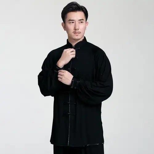 牛奶丝太极服女夏春秋太极服装武术练功服女太极拳练功服古达男