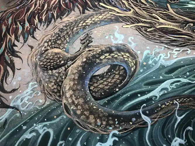 白树原创手绘山海经系列之应龙