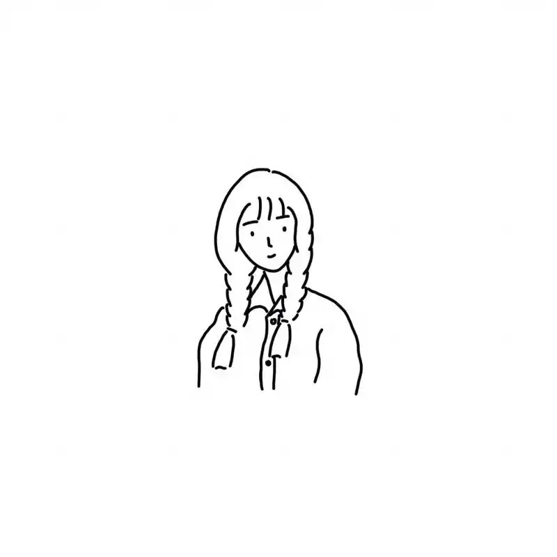 分享ins风简笔画女生头像