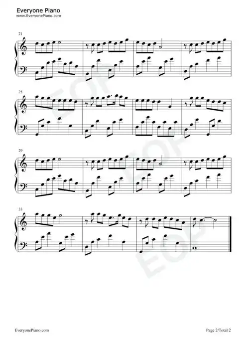 东风破-c调简单版