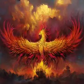 00妖月在东淘宝diy钻石画贴钻画唯美神兽火焰凤凰粘钻十字绣钻石绣