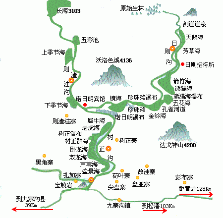 九寨沟旅游地图全图,九寨沟旅游地图高清版下载 - 8264户外8264.com